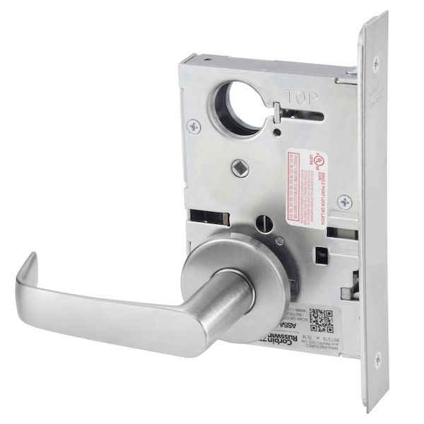 Half Dummy Trim Mortise Trim, NS Lever, A Rose, Satin Chrome